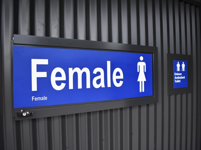 Signage attached to the Female-Friendly Sports Facility